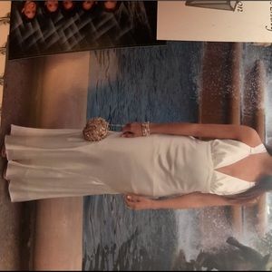 White silk prom dress